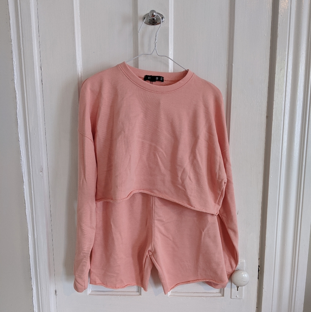 NWT Missguided Cropped Sweatshirt and Shorts